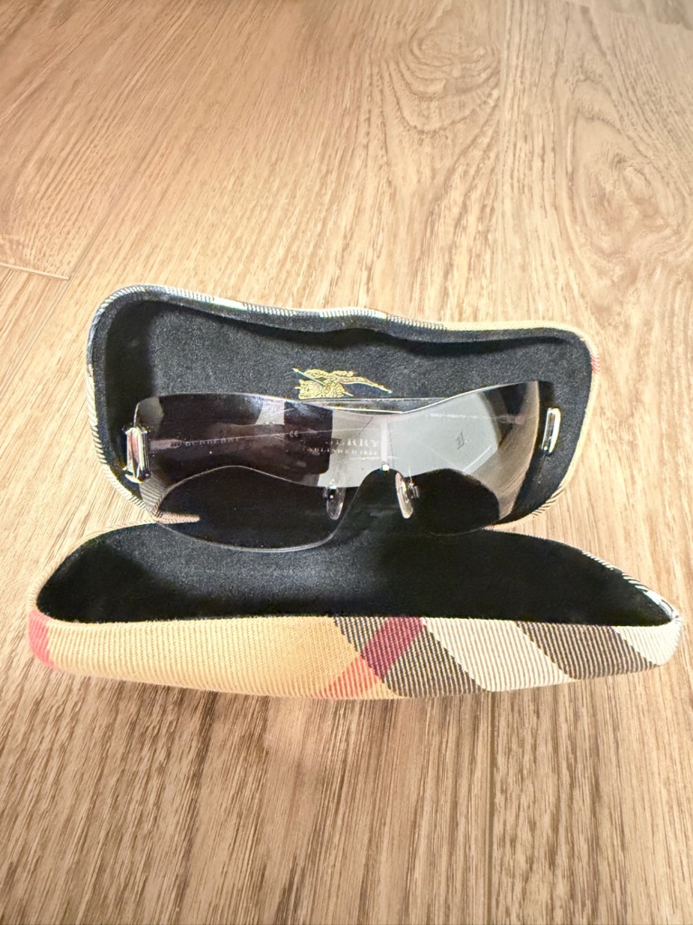 Burberry Rimless Sunglasses with Dark Smoke Lenses